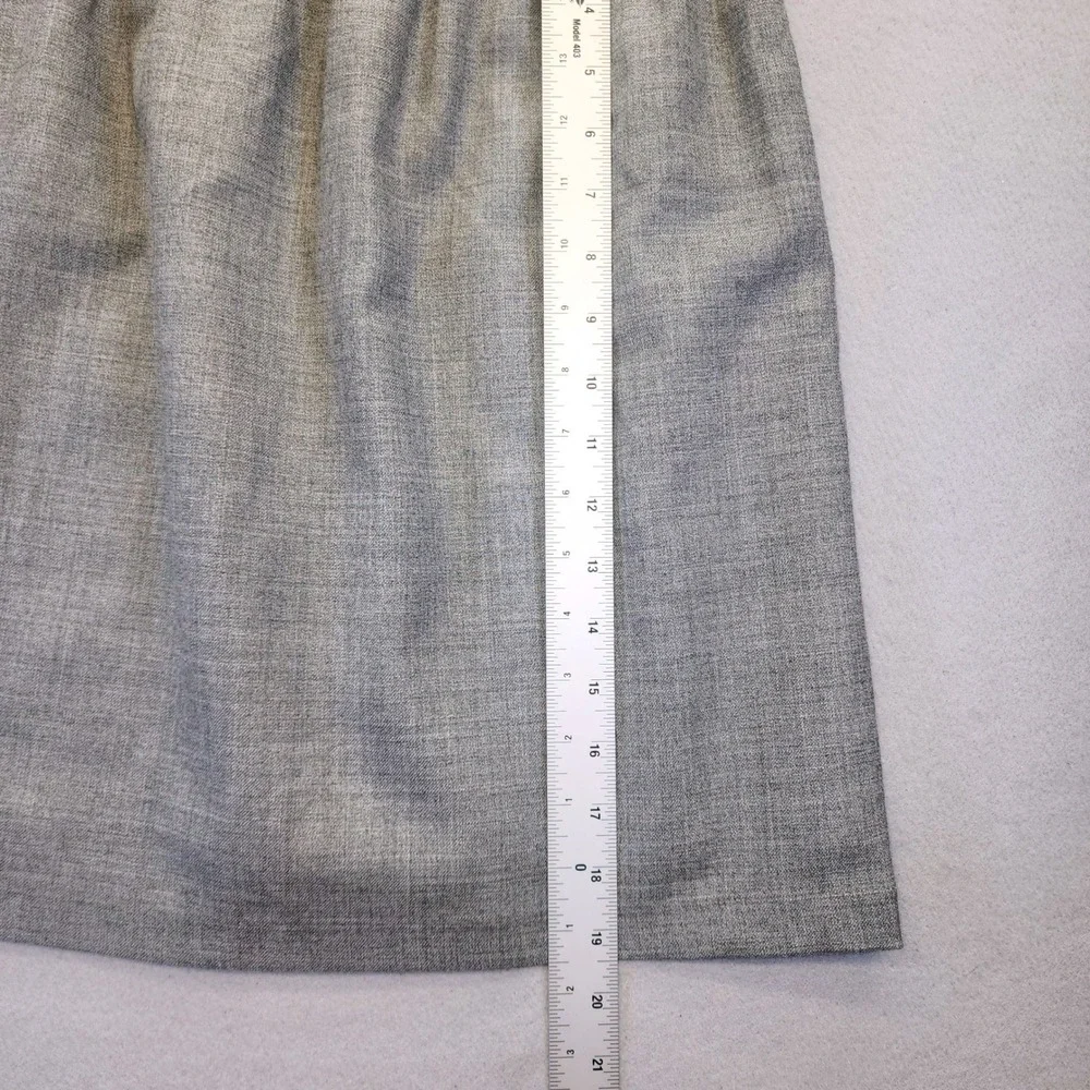J Crew Gray Pleated Midi Skirt Accordion High Waist Elastic Career Casual Size 0
